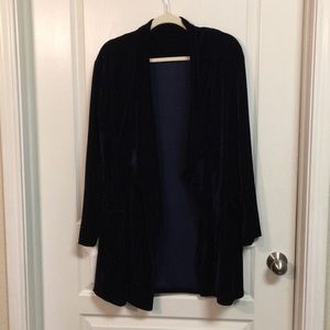 Cardigan,navy blue,xtra large, velveteen